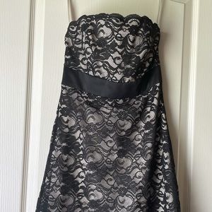 White House-Black Market Lace Strapless Dress